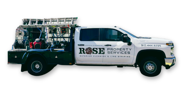 rose property services pressure washing truck